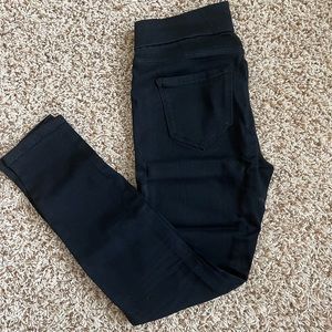Black skinny pull on jeans